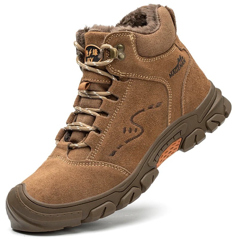 High Quality Winter Boots Men Steel Toe Cap Safety Boots Work Shoes Men Puncture-Proof Work Boots Plush Warm Safety Shoes male - MANDOTOS INTERNATIONAL