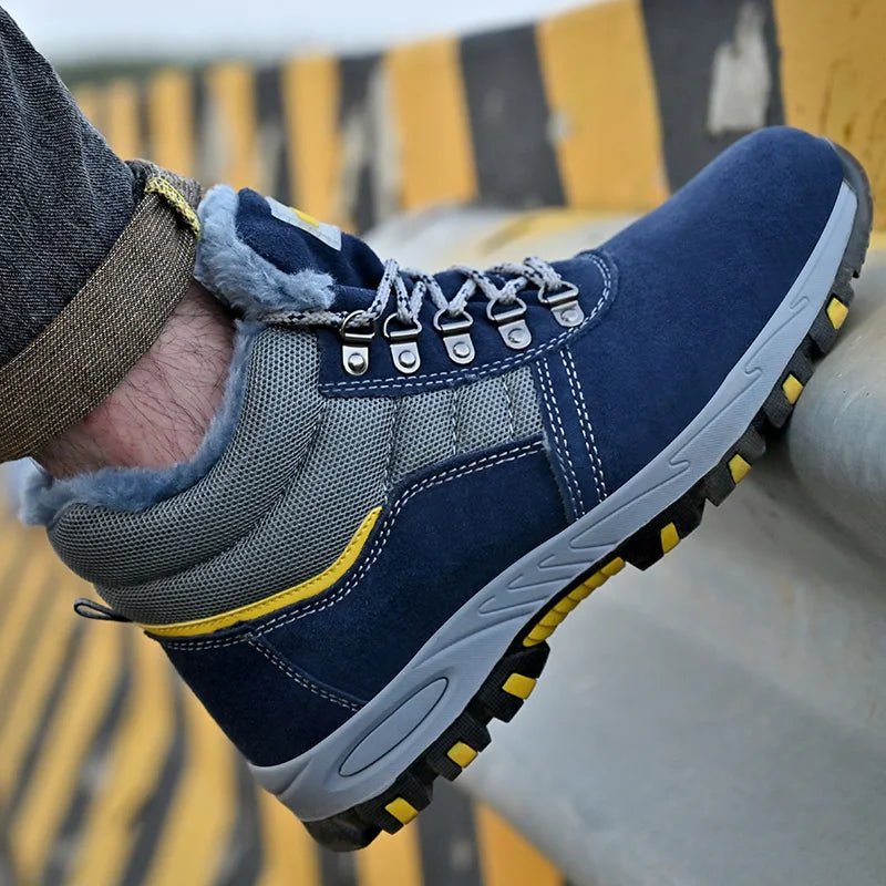 High Quality Winter Boots Men Steel Toe Cap Safety Boots Work Shoes Men Puncture-Proof Work Boots Plush Warm Safety Shoes male - MANDOTOS INTERNATIONAL