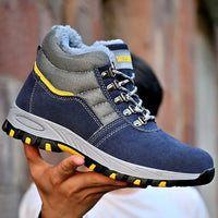 High Quality Winter Boots Men Steel Toe Cap Safety Boots Work Shoes Men Puncture-Proof Work Boots Plush Warm Safety Shoes male - MANDOTOS INTERNATIONAL