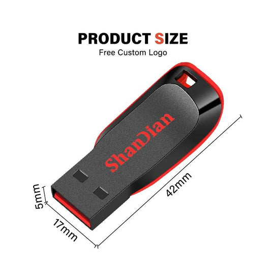 Black 128GB and 64GB USB 2.0 flash drives with keychain, compact memory sticks ideal for storage and business use.