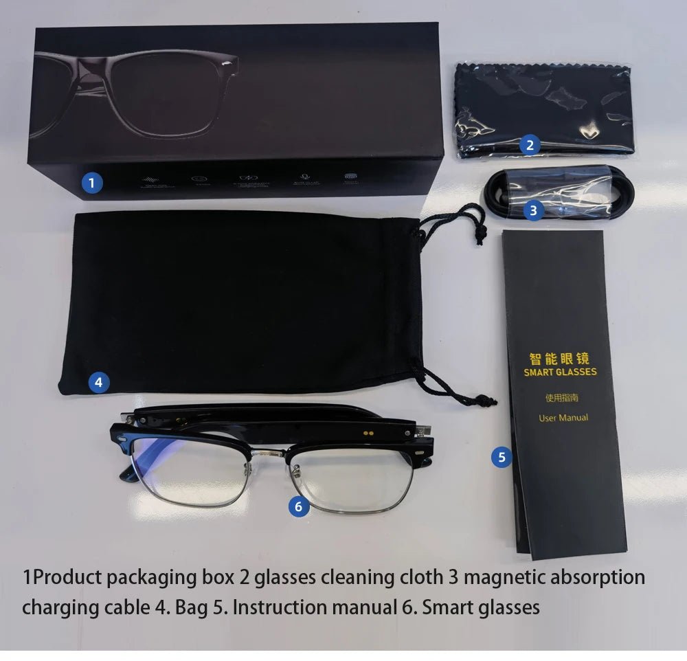 Hot New Customized 33.5g Wireless Smart Sunglasses for Men and Women Innovative Wearable Bluetooth Headset - MANDOTOS INTERNATIONAL