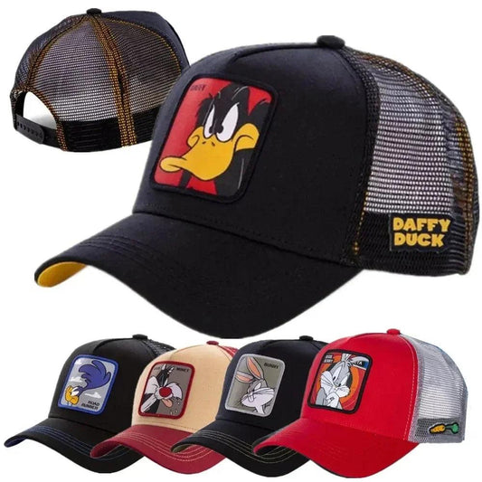 Hot Sale Unisex Anime Cartoon Cap High Quality Embroidered Patch Draw Baseball Cap Male Female Trucker Hat Mesh Hats Sun Hat - MANDOTOS