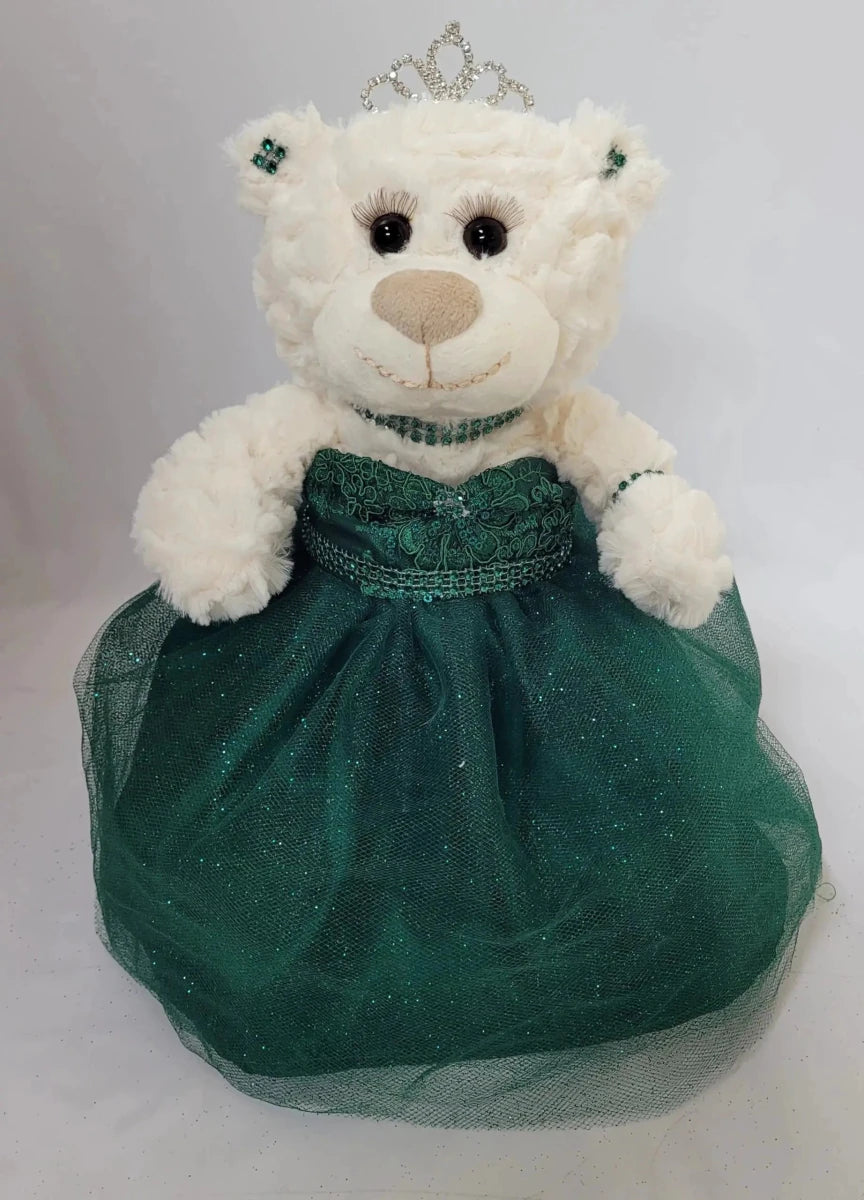 KINNEX COLLECTIONS SINCE 1997 12" Quince Anos Quinceanera Last Doll Teddy Bear with Dress (Centerpiece) ~ ARC09831 - 33 (Emerald Green) - MANDOTOS INTERNATIONAL