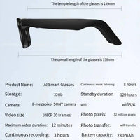 AI Camera Smart Glasses - MANDOTOS INTERNATIONAL