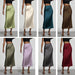 In-Stock Cross-Border Women's Clothing Wholesale European and American Style Elegant Satin Midi Skirt Slimming and Flowy - MANDOTOS INTERNATIONAL