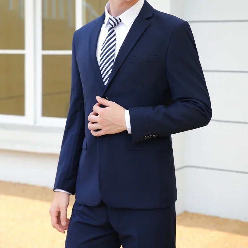 Italian Style Slim Fit 8XL Business Suit Set - Wedding Groom Best Man Outfit - MANDOTOS INTERNATIONAL