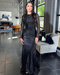 Isra Long Sleeve Sequin Embellished Jersey Modest Dress - MANDOTOS INTERNATIONALDresses