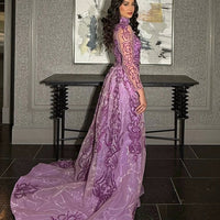 Deema High Neckline Tulle Embroidered Dress Iyza Belaar