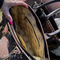 Jesse Conceal Carry Cowhide and Tooled Leather Handbag