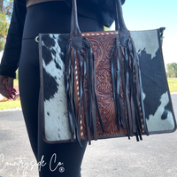 Jesse Conceal Carry Cowhide and Tooled Leather Handbag