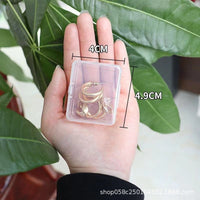 Jewelry Box Jewelry Storage Box Anti-oxidation Box Earrings Card Transparent Multi-compartment Portable Multifunctional Storage Box - MANDOTOS INTERNATIONAL