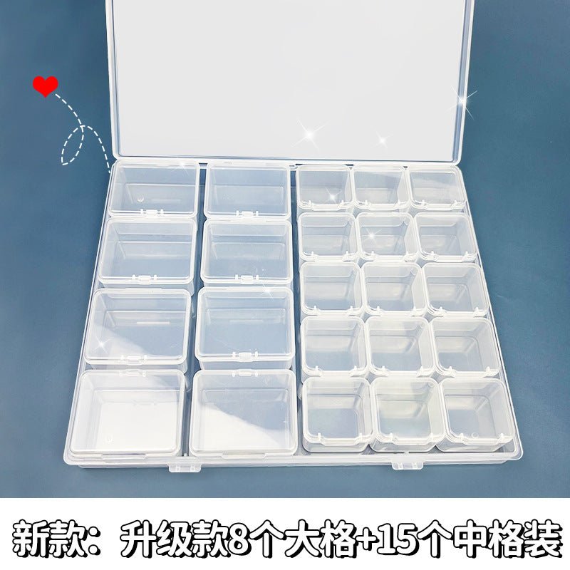 Jewelry Box Jewelry Storage Box Anti-oxidation Box Earrings Card Transparent Multi-compartment Portable Multifunctional Storage Box - MANDOTOS INTERNATIONAL