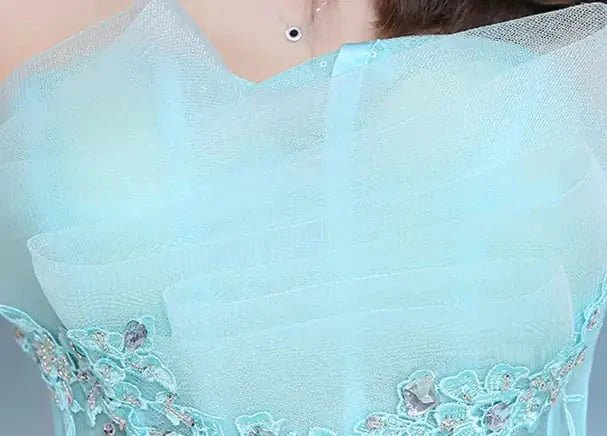Elegant One - Shoulder Bridal Gowns - MANDOTOS INTERNATIONAL