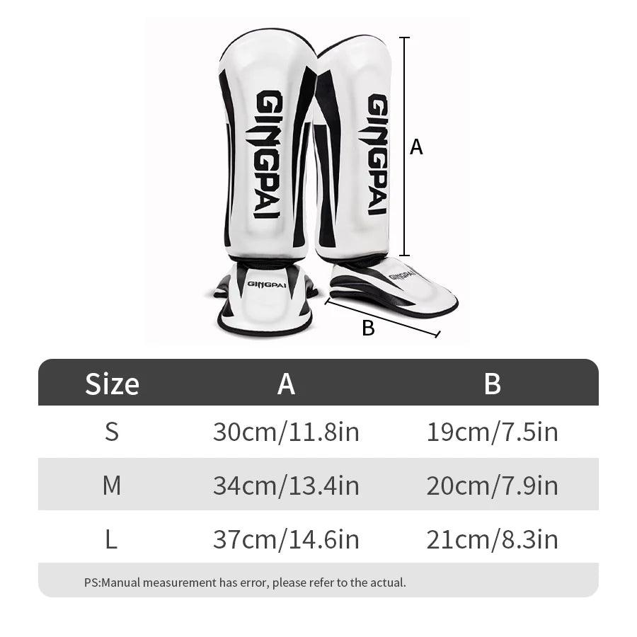 Kickboxing Boxing Shin Guard Pads Muay Thai Martial Arts Sanda Wushu Leg Protector Taekwondo Ankle Guards - MANDOTOS