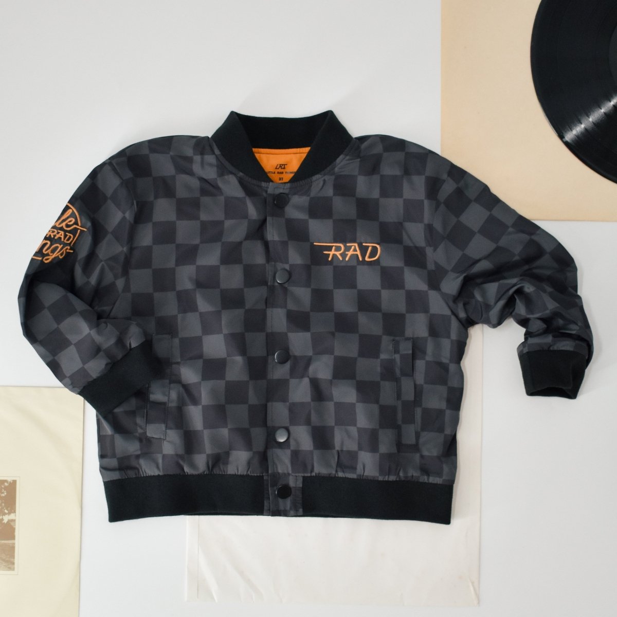KIDS WATERPROOF LETTERMAN JACKET - CHECKERS - MANDOTOS INTERNATIONAL