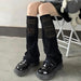 Knitted Warm Daytime Wool Leggings Knee High Socks - MANDOTOS