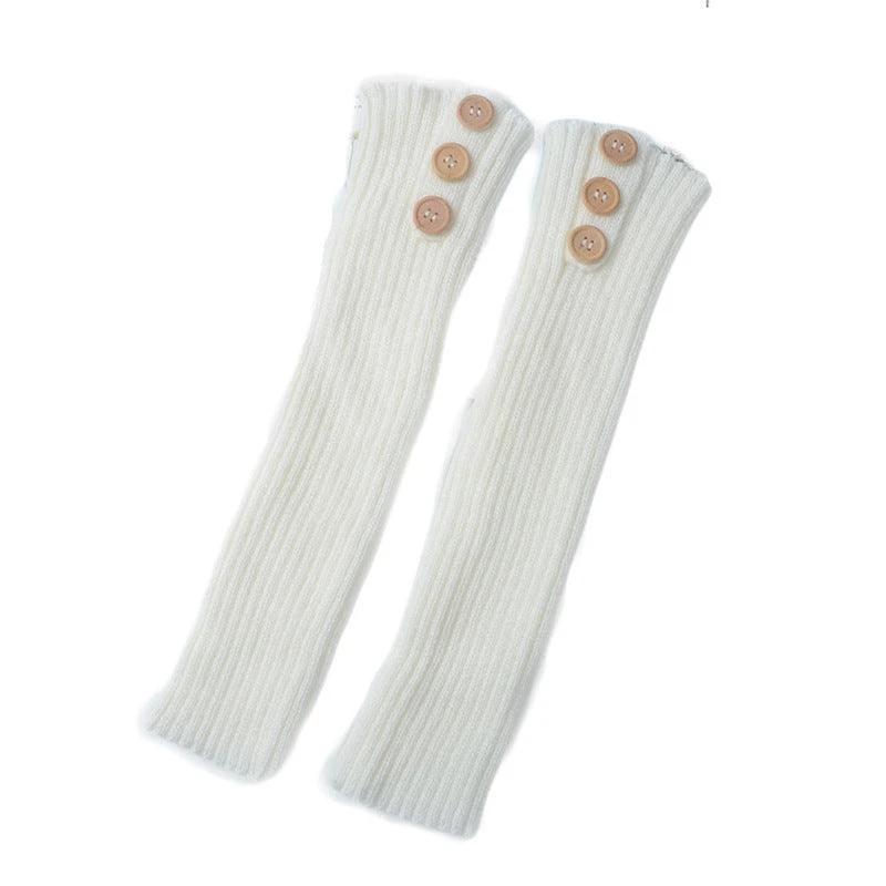 Knitted Warm Daytime Wool Leggings Knee High Socks - MANDOTOS
