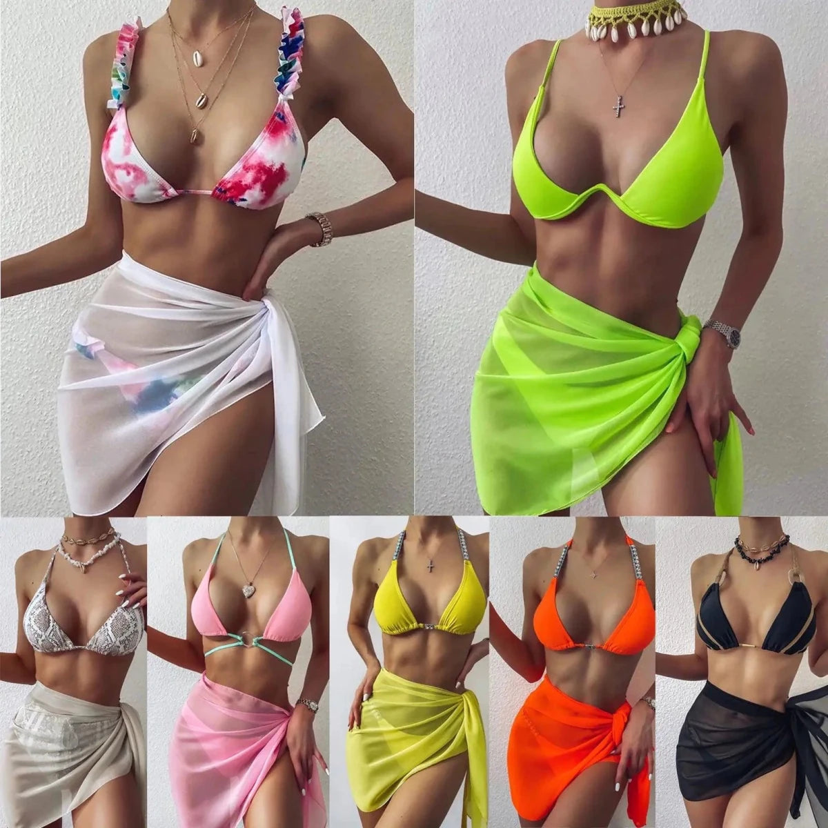 ChicWave Elegant Chiffon Sarong - Effortless Style for Beach Adventures - MANDOTOS
