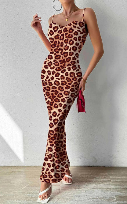 PRETTYGARDEN 2024 Backless Leopard Maxi Dress - MANDOTOS