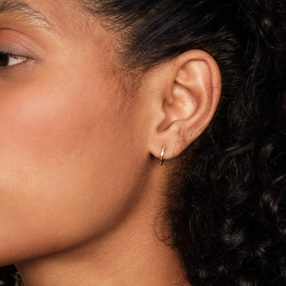 PAVOI 14K Gold Plated Rose Gold Huggie Studs - MANDOTOS