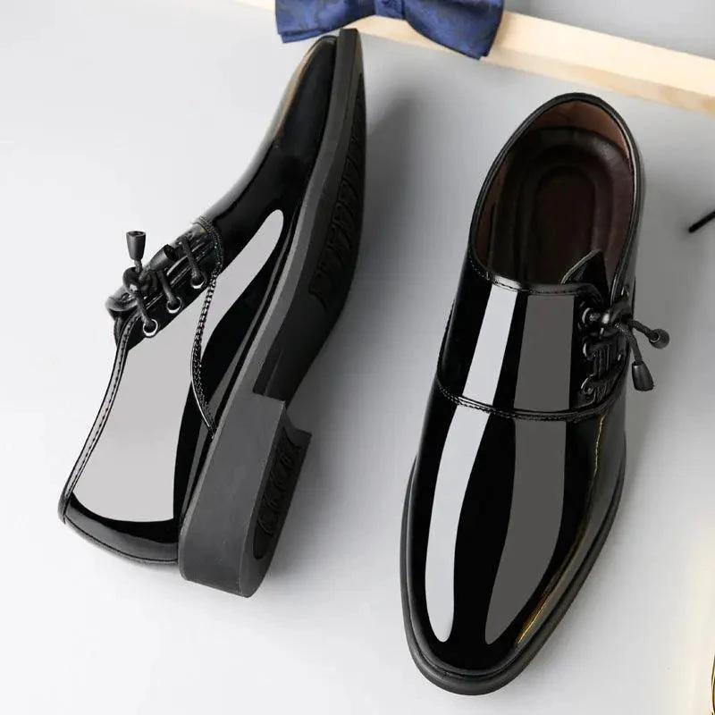 Lace-Up Leather Shoes Men Business Casual Shoes Men - MANDOTOS