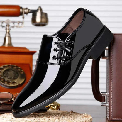 Lace-Up Leather Shoes Men Business Casual Shoes Men - MANDOTOS