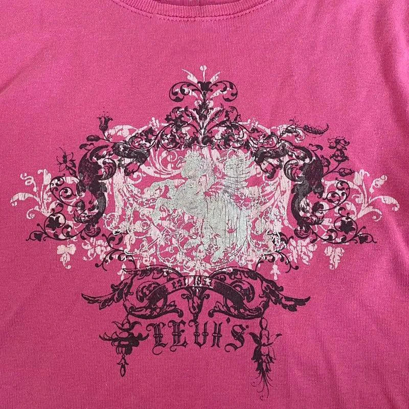 Ladies' Retro Print Crop Tee - MANDOTOS