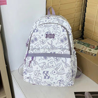 Large Capacity School Bag Travel Bags Girl Boy Bookbags High Teenager Student Plaid Backpack Cute Print Schoolbags - MANDOTOS INTERNATIONAL