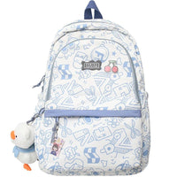 Large Capacity School Bag Travel Bags Girl Boy Bookbags High Teenager Student Plaid Backpack Cute Print Schoolbags - MANDOTOS INTERNATIONAL