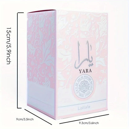 LATTAFA Eau de Toilette for Women, Yara Eau de Toilette, Long Lasting Imported Eau de Toilette 3.40 FL OZ/100 ml, Packaging 1 Pi - MANDOTOS