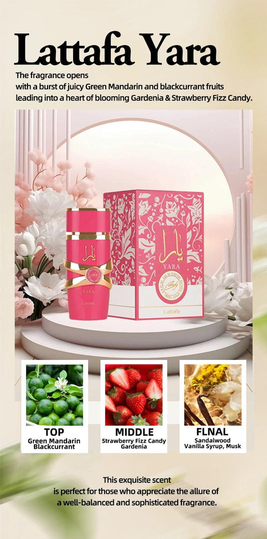 Lattafa Yara Candy EDP 100ML Original Eau De Parfum Lasting Fragrances Deodorant Pheromones Attract Men - MANDOTOS