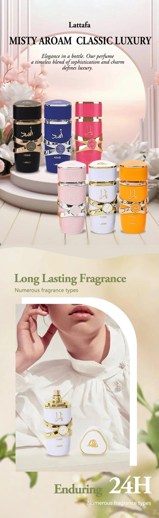Lattafa Yara Candy EDP 100ML Original Eau De Parfum Lasting Fragrances Deodorant Pheromones Attract Men - MANDOTOS