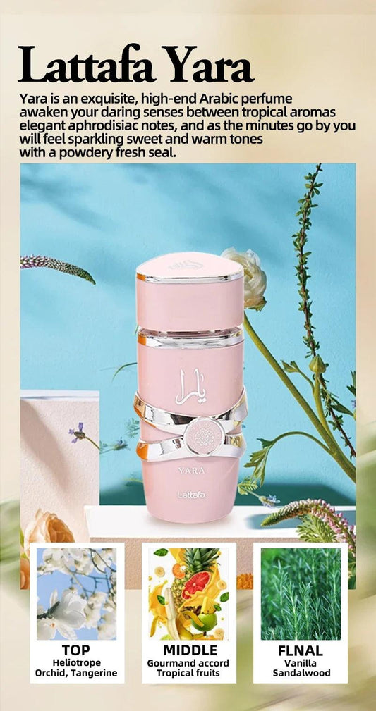 Lattafa Yara Perfume Women Eau De Parfum Original Arab Perfumes Arabian Perfume Lasting Fragrance Light Fragrance Long-lasting - MANDOTOS