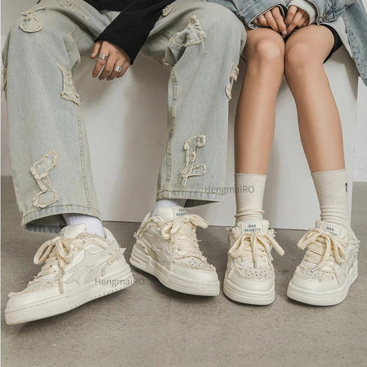 Leather Sneakers Casual Shoes - MANDOTOS