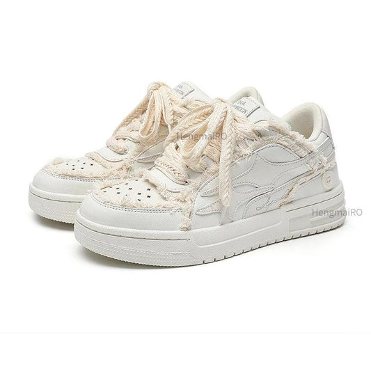 Leather Sneakers Casual Shoes - MANDOTOS
