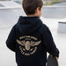 THE WINGED MECHANIC HOODIE - RECYCLED BLACK - MANDOTOS INTERNATIONALBaby & Toddler Outerwear