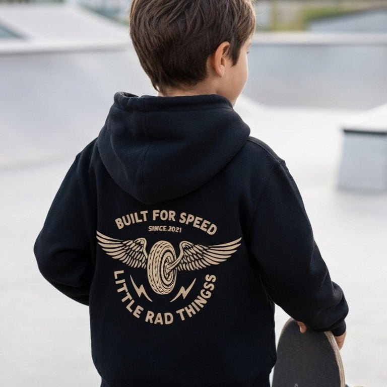 THE WINGED MECHANIC HOODIE - RECYCLED BLACK - MANDOTOS INTERNATIONALBaby & Toddler Outerwear
