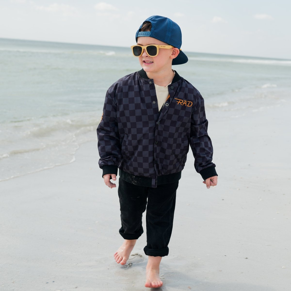 KIDS WATERPROOF LETTERMAN JACKET - CHECKERS - MANDOTOS INTERNATIONAL