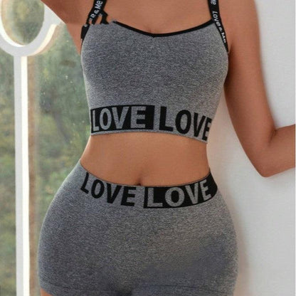 LOVE Letter Waist Head Camisole Women's Boyshorts - MANDOTOS