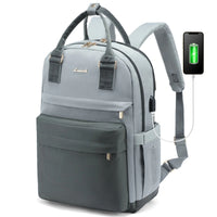 LOVEVOOK Fashion Stylish Girls Travel School Nylon BookBag With USB Waterproof Teacher Nurse Student Laptop Backpack for Women - MANDOTOS INTERNATIONAL