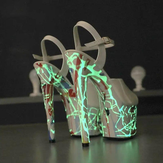 Lustrous Leather Stilettos - MANDOTOS