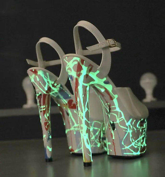 Lustrous Leather Stilettos - MANDOTOS