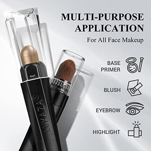 LUXAZA 6PCS Shimmer Neutral Brown Eyeshadow Stick Makeup Set - MANDOTOS