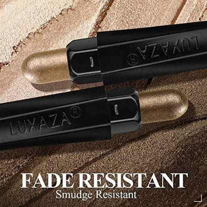 LUXAZA 6PCS Shimmer Neutral Brown Eyeshadow Stick Makeup Set - MANDOTOS