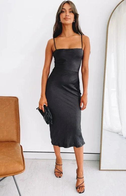 Luxurious Satin Soirée Gown - MANDOTOS