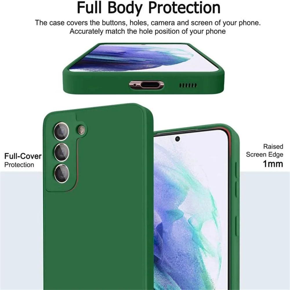 luxury Liquid Silicone Case for Samsung S24 Galaxy S20 S21 S22 S23 FE Plus Note10 20 A52 A31 A41 A71 A51 A72 A70 A50 Coque - MANDOTOS