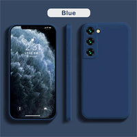 luxury Liquid Silicone Case for Samsung S24 Galaxy S20 S21 S22 S23 FE Plus Note10 20 A52 A31 A41 A71 A51 A72 A70 A50 Coque - MANDOTOS