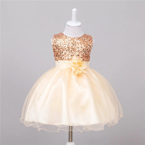 Baby Sequin Dress Flower Girl Wedding Princess Dress MANDOTOS