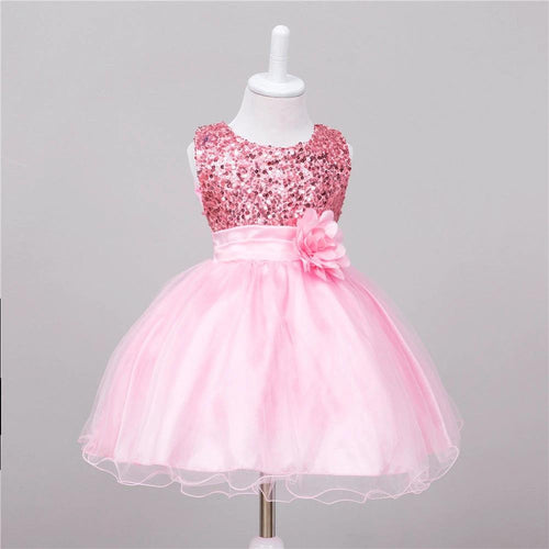 Baby Sequin Dress Flower Girl Wedding Princess Dress MANDOTOS