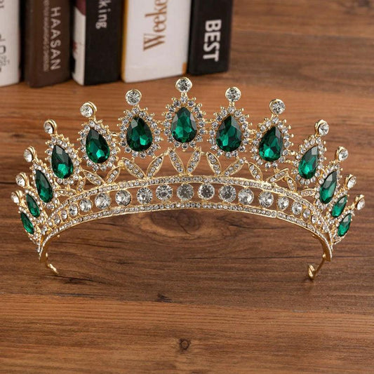 Elegant bridal crown by MANDOTOS featuring alloy and diamond accents, perfect for wedding and fashion headdresses